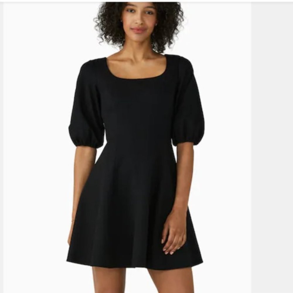 Kate Spade Ponte Puff-Sleeve Dress